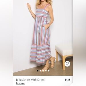 Evereve Striped Midi Dress